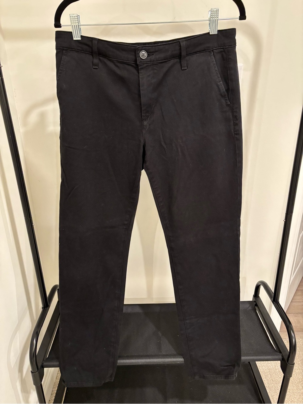 Ag Adriano Goldschmied Black Slim Trousers